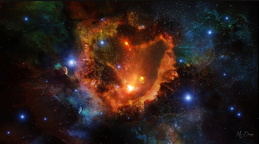 Criando calor, galáxias, calor, quente, espaço, estrelas papel de parede HD
