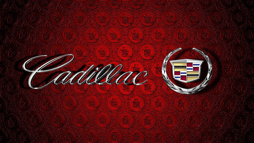 Cadillac emblems III, cadillac, gm, cars, red, , emblem HD wallpaper