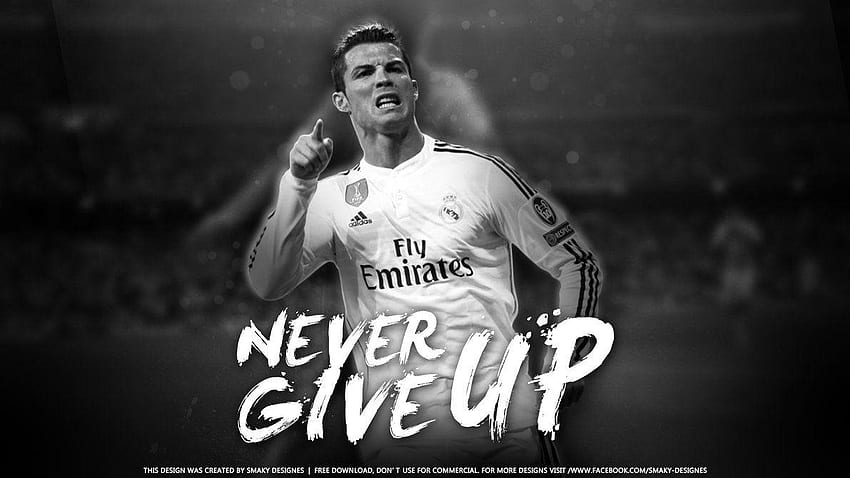 Never Give Up CR7, Never Give Up Black HD wallpaper