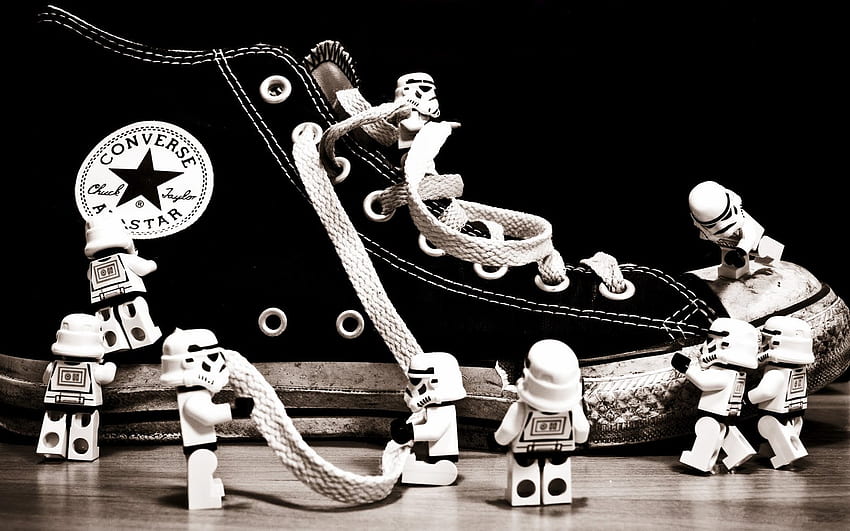 Logo Converse All Star na butach Lego Star Wars Stormtroopers Galeria Tapeta HD