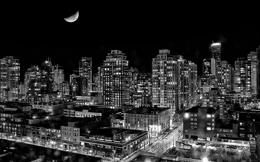 Black And White City, Black and White Street HD wallpaper