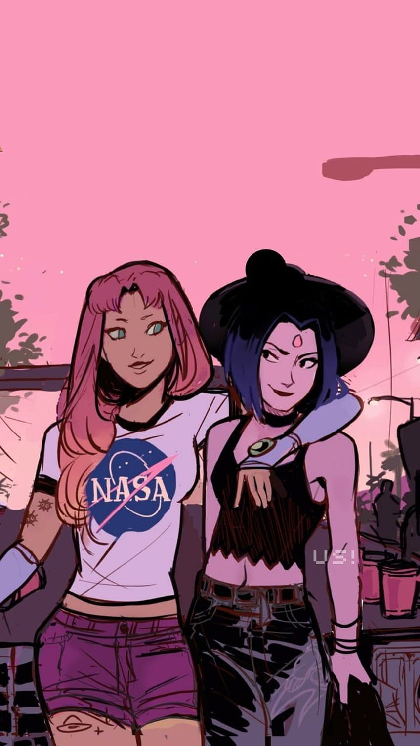 Starfire, Raven And Dc - Raven Teen Titans Aesthetic - HD phone wallpaper