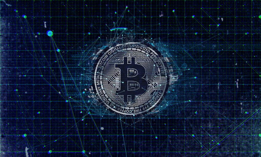 Krypto, Bitcoin, digitale Kunst, Währung, abstrakt HD-Hintergrundbild