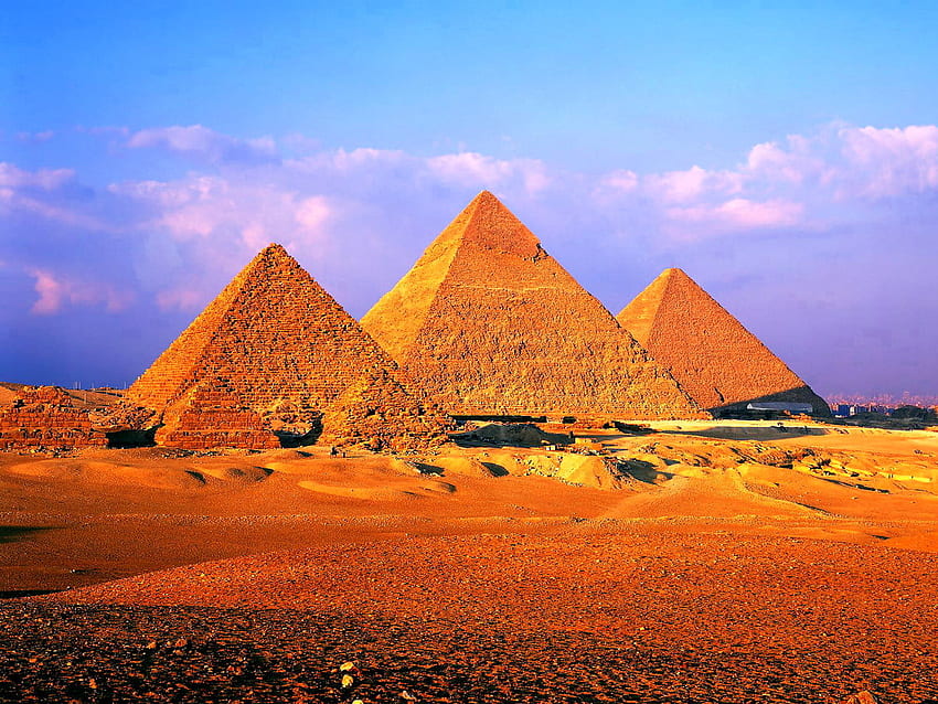 Piramida Agung Giza yang Indah, Kuno, Piramida. TERATAS, Mesir Kuno Wallpaper HD