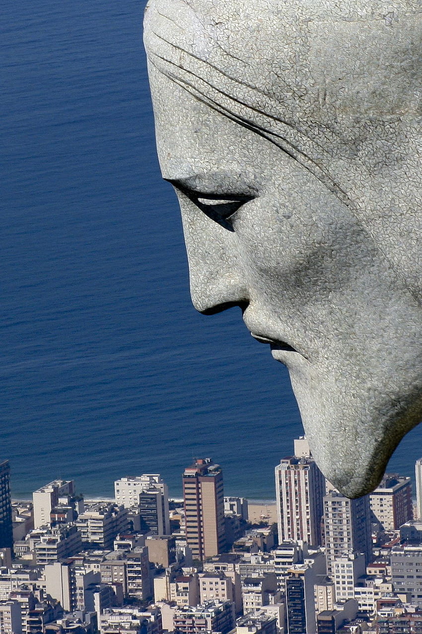 Rio Brasil Cristo Redentor Face Top View Water - World Best, Brasil City Papel de parede de celular HD