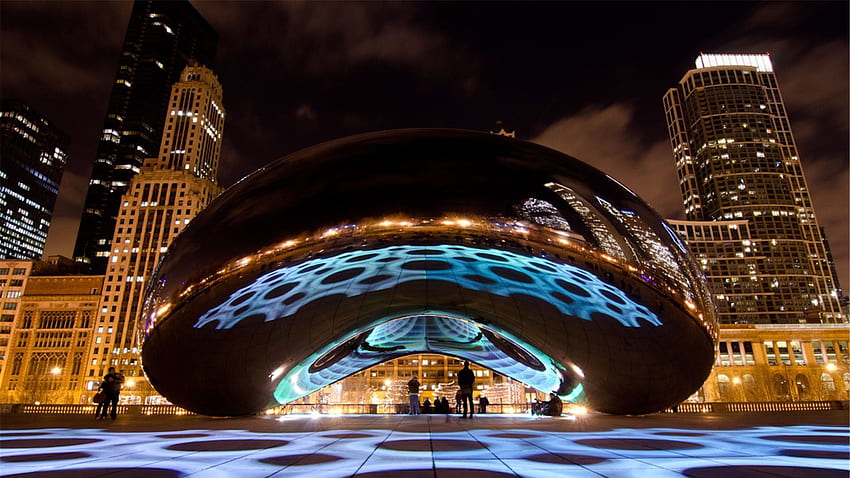 Millennium Park City Night Lights Chicago Illinois United [] for your , Mobile & Tablet. Explore Millennium Park . Millennium Park , Millennium Falcon , Star HD wallpaper