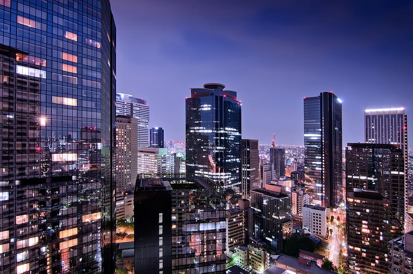 Ciudad metrópolis Tokio Japón. fondo de pantalla