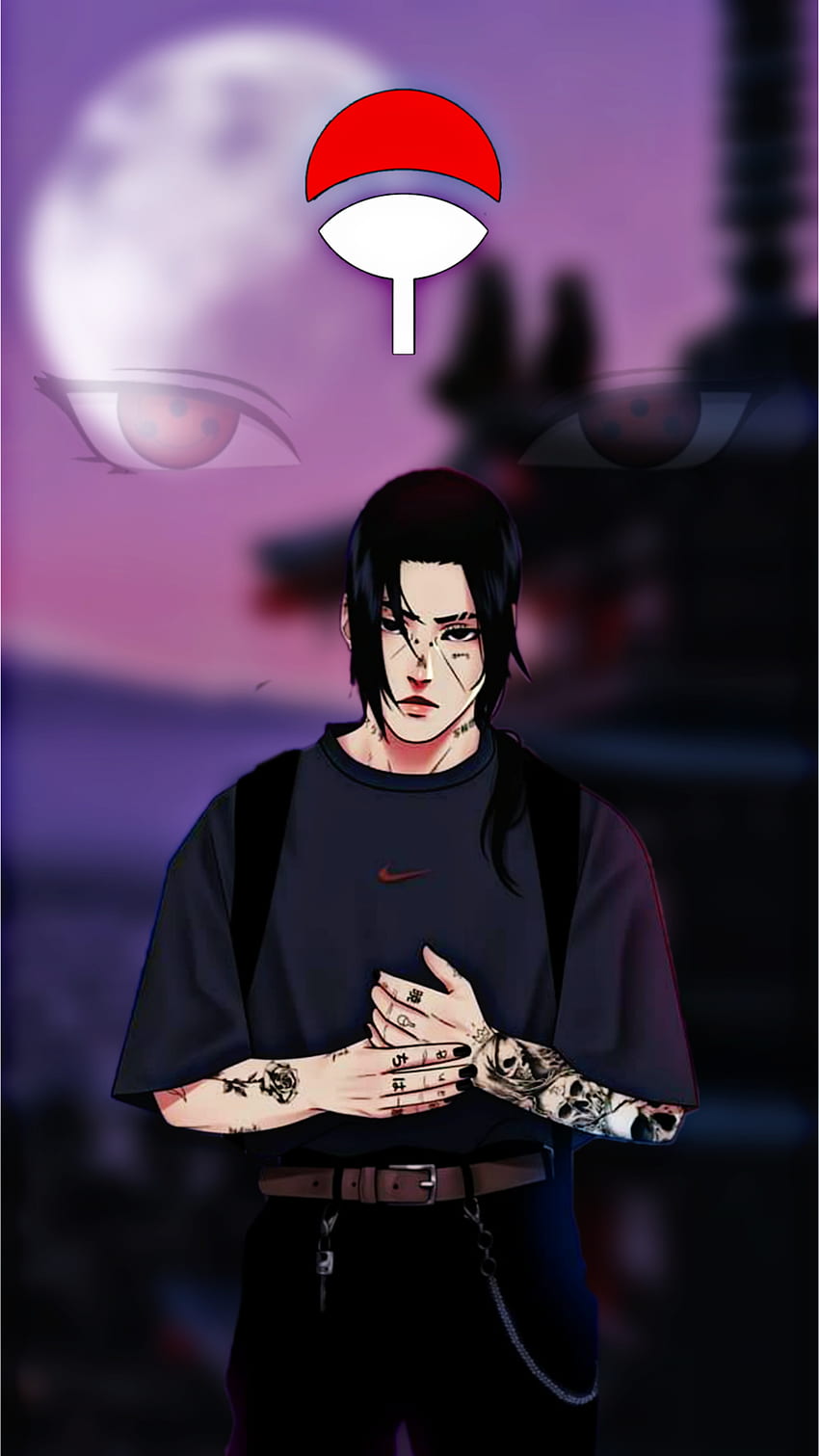 Uchiha Itachi, magenta, art, anime HD phone wallpaper | Pxfuel