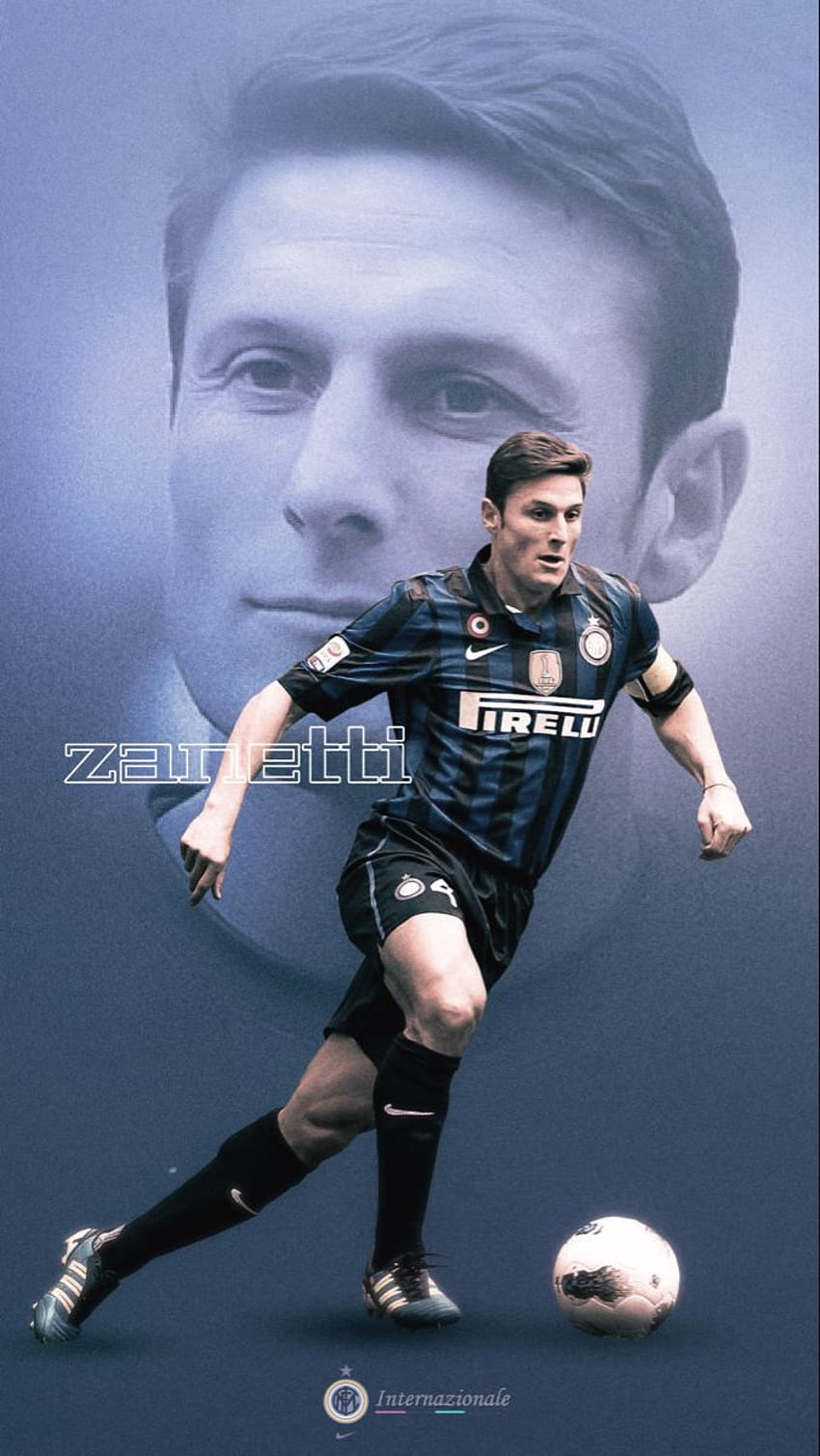 Javier Zanetti nel 2020. Illustrazione di calcio, Inter, Milano Sfondo del telefono HD