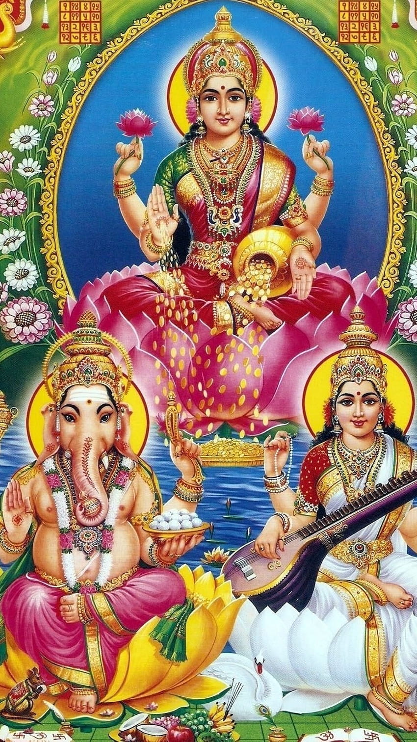 Laxmi Ganesh, Ganpati, Devi HD phone wallpaper | Pxfuel