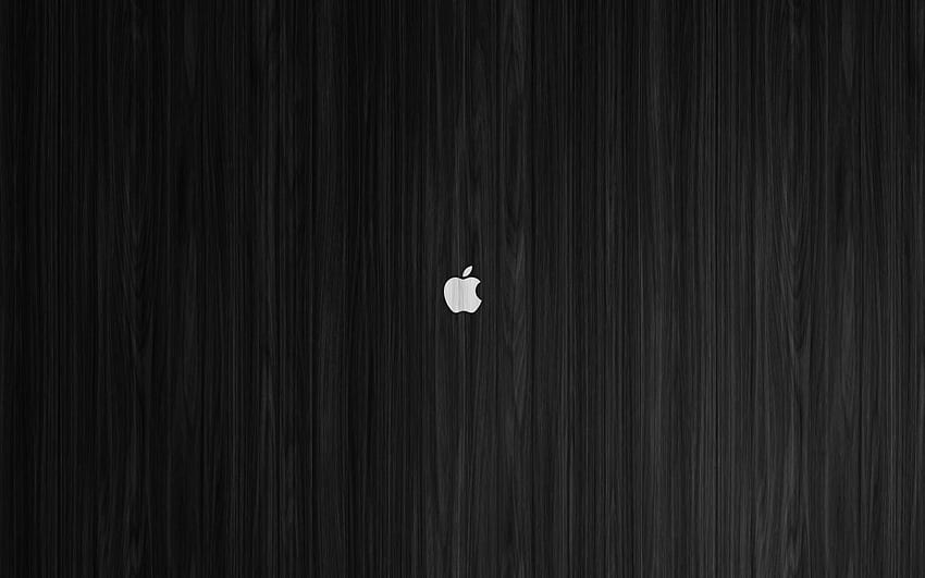 Black Wood. White Apple On Black Wood (Mac ) By ZGraphx N, Amazing Wood HD wallpaper