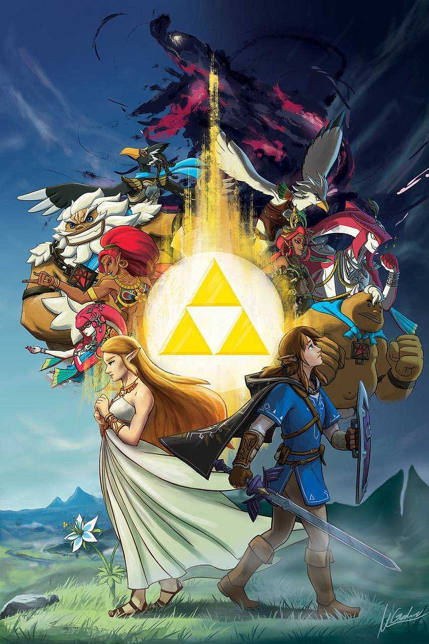 BOTW Zelda - Awesome, Breath of the Wild Champions HD 전화 배경 화면