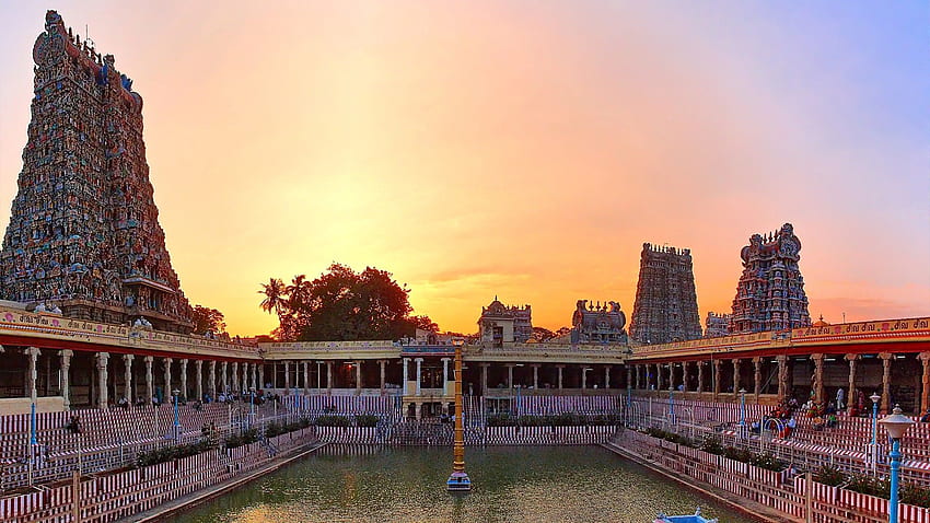 Meenakshi-Amman-Tempel in Indien, Hindu-Tempel HD-Hintergrundbild