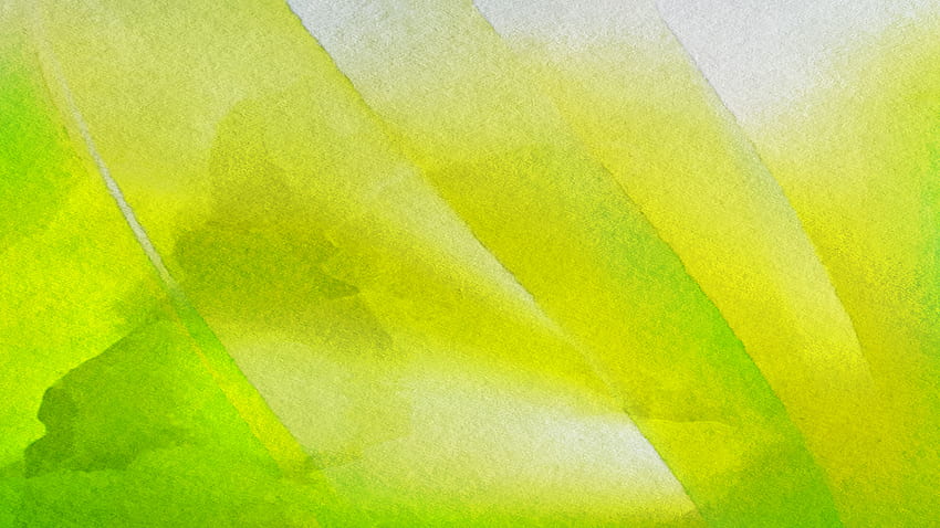 淡い黄色と緑の水彩背景、緑の水彩 高画質の壁紙