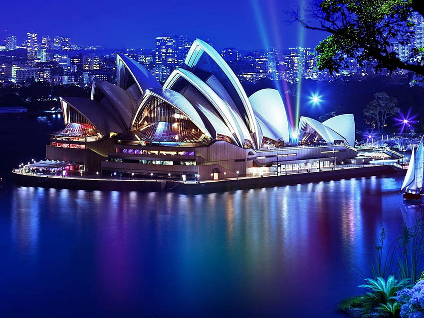 Sidney Opera Binası Geceleri, Avustralya HD duvar kağıdı