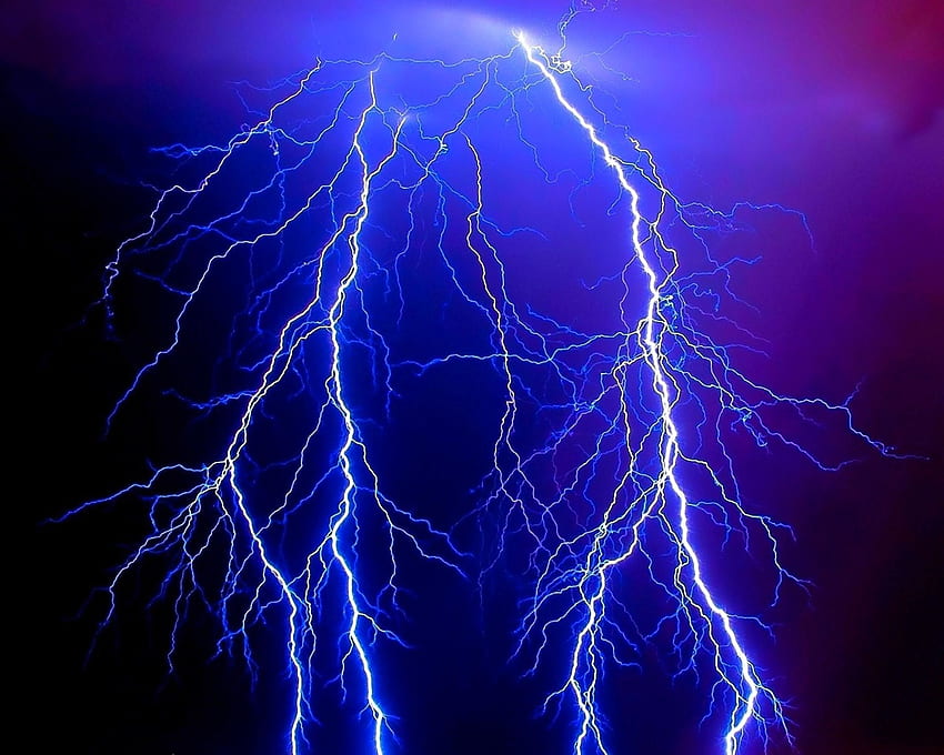Blue Lightning, Animated Lightning HD wallpaper