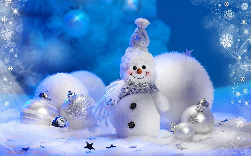 วันหยุด ปีใหม่ ตุ๊กตาหิมะ วอลล์เปเปอร์ HD