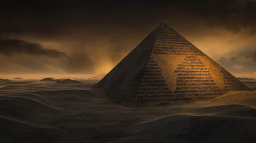 Pyramid Fantasy, Black Pyramid HD wallpaper