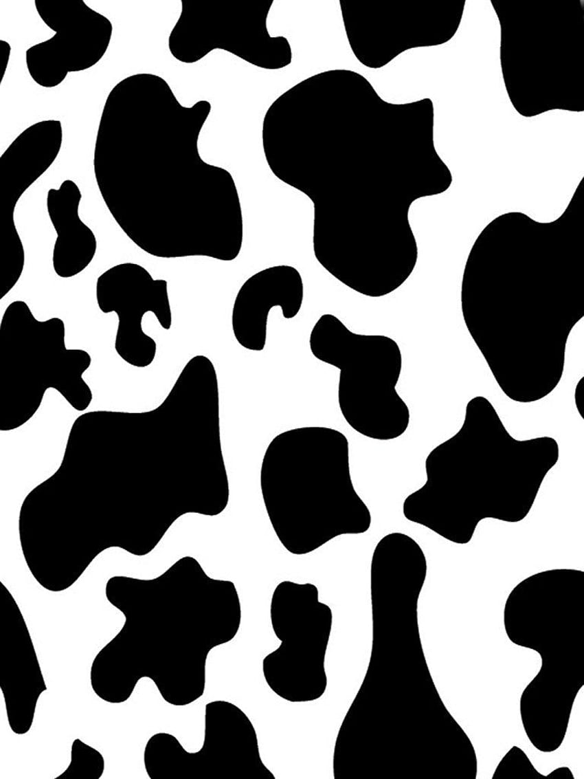 Krowa plamy do druku Brązowa krowa Print afari, estetyczna krowa Tapeta na telefon HD
