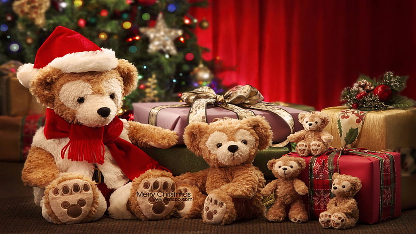 christmas teddy bear wallpaper