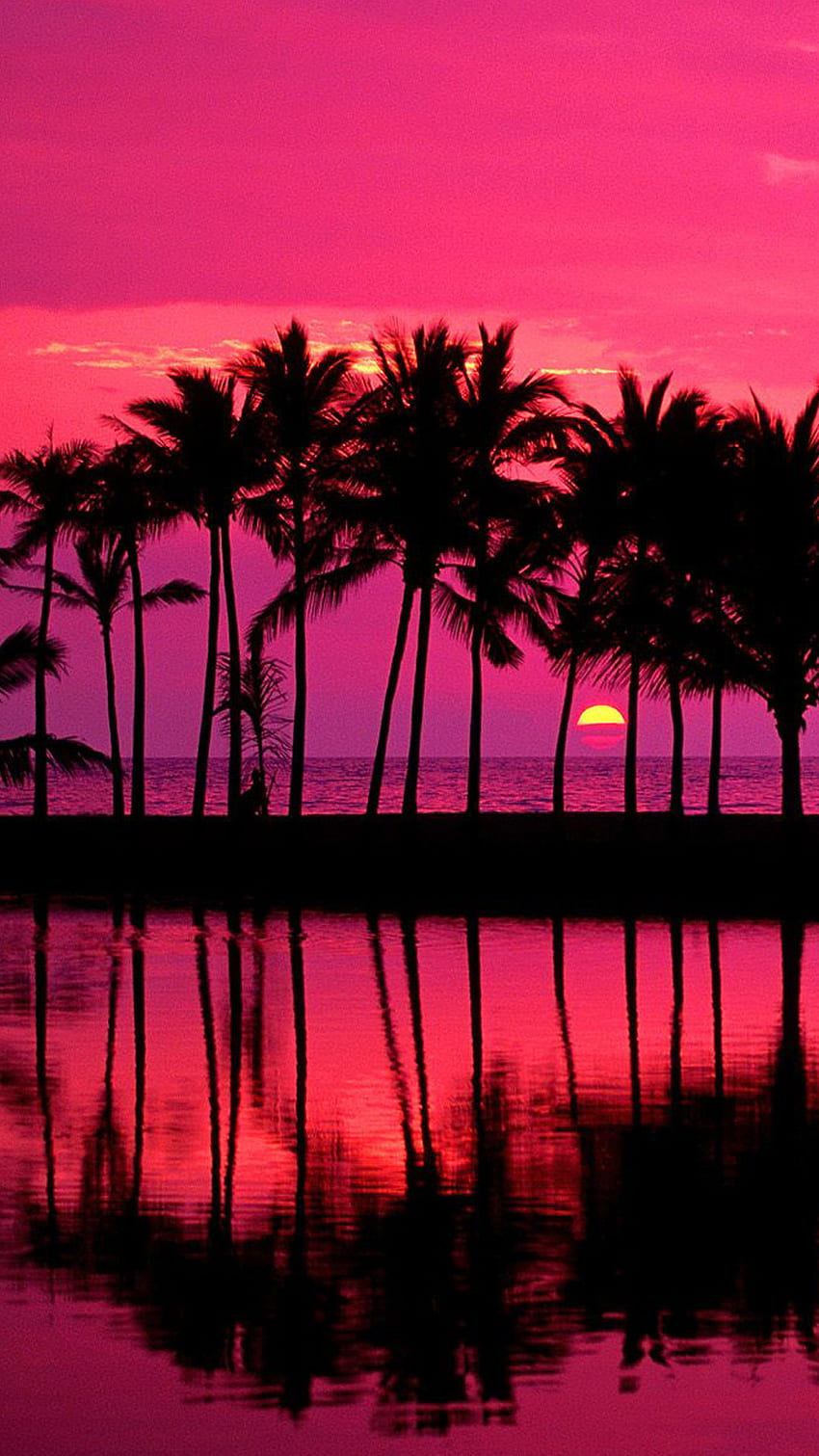 ハワイの夕日 IPhone Of Nature Landscape Sunset View And Scene Tap To Check Out Mo Wp3806316 Live, Miami Sunset HD電話の壁紙