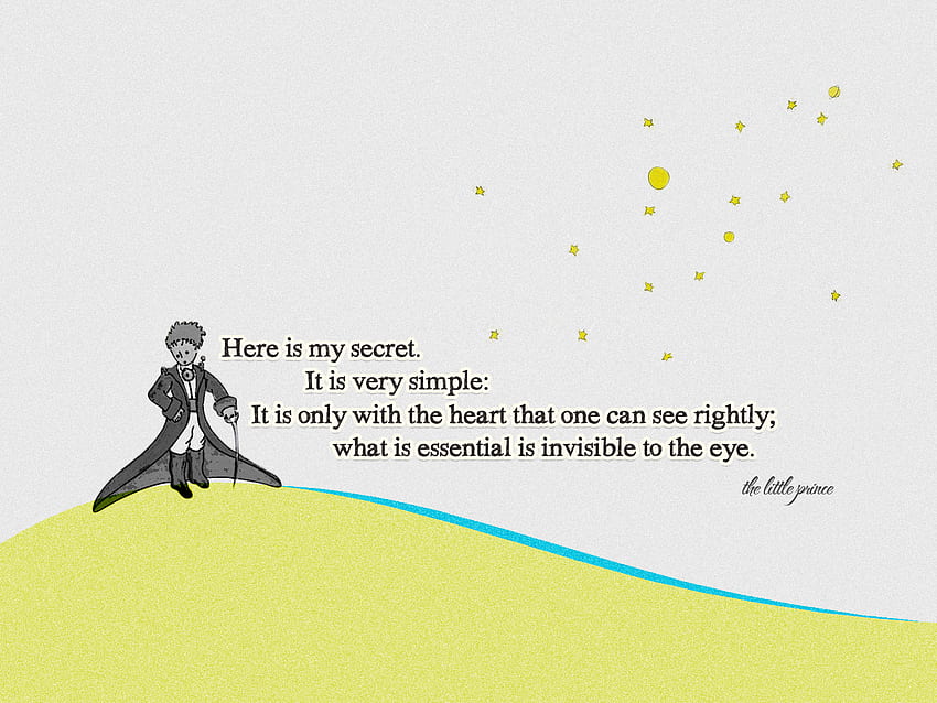 Le Petit Prince hatte recht. Inspirieren. Prinz zitiert, Little HD-Hintergrundbild