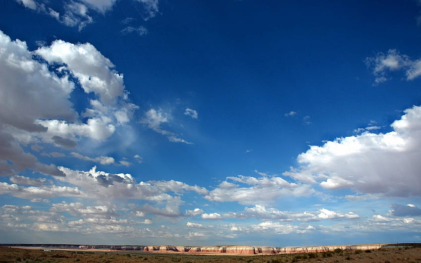Природа, небе, планини, облаци, каньони HD тапет