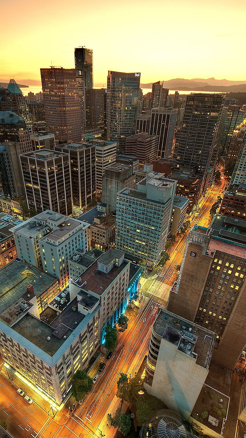 Pusat kota Vancouver iPhone wallpaper ponsel HD