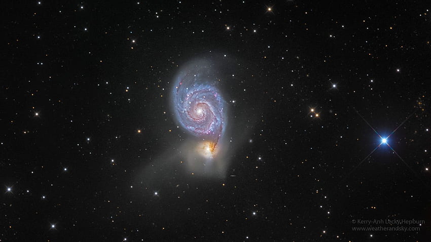 Octubre 19, 2017. M51: La Galaxia del Remolino. fondo de pantalla