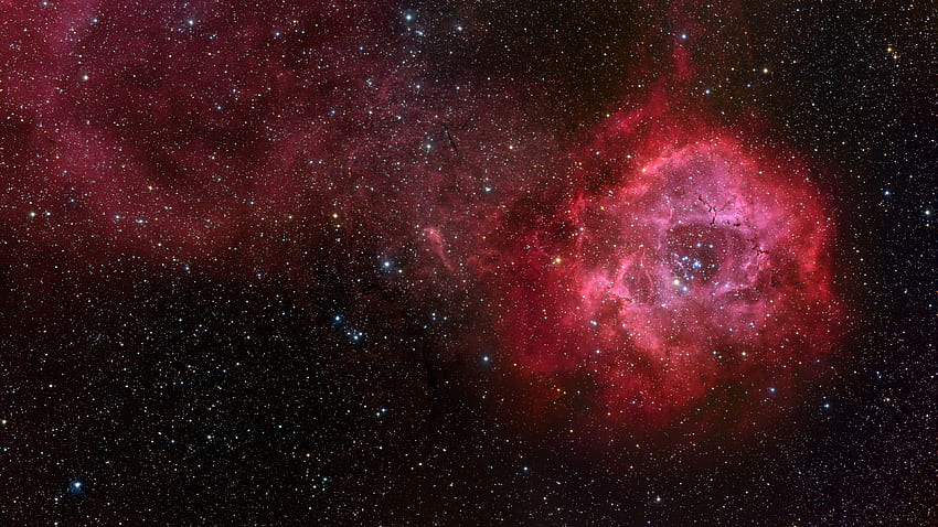 Roter Raum voll, dunkelrote Galaxie HD-Hintergrundbild