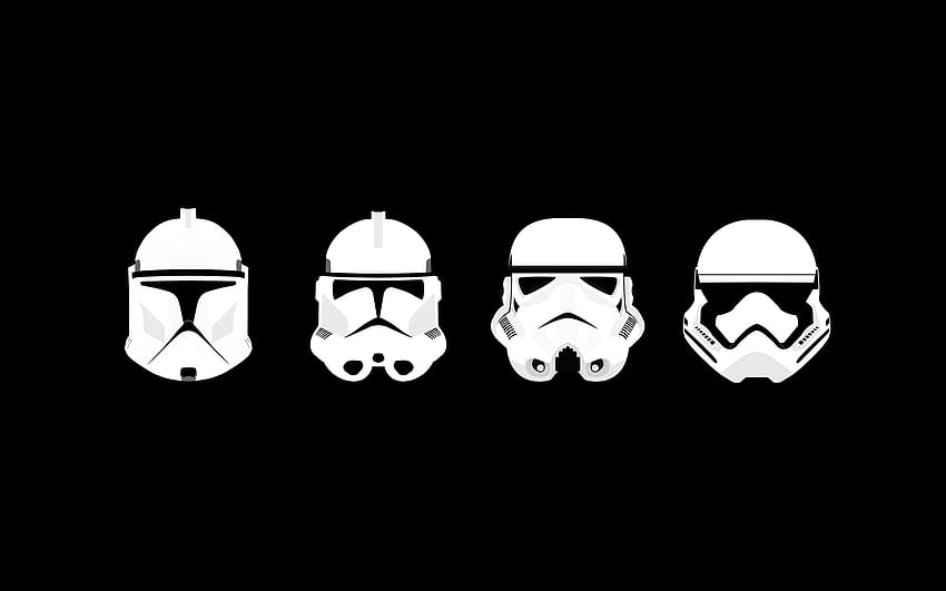 minimalism, clone trooper, Star Wars, stormtrooper, helmet HD wallpaper