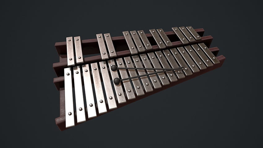 Asset 3D Glockenspiel - Xilofono Sfondo HD