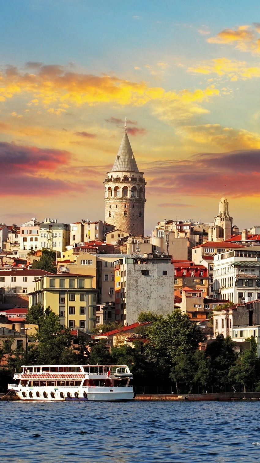 Estambul Turquía Mar Edificios fondo de pantalla del teléfono