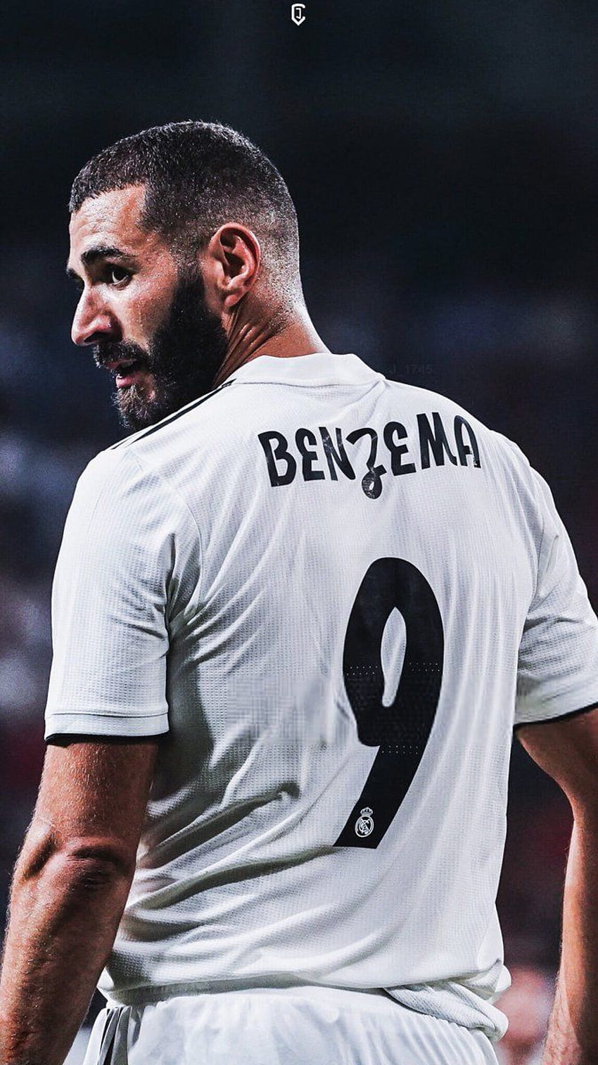 Diseño J - Real Madrid. Karim Benzema fondo de pantalla del teléfono