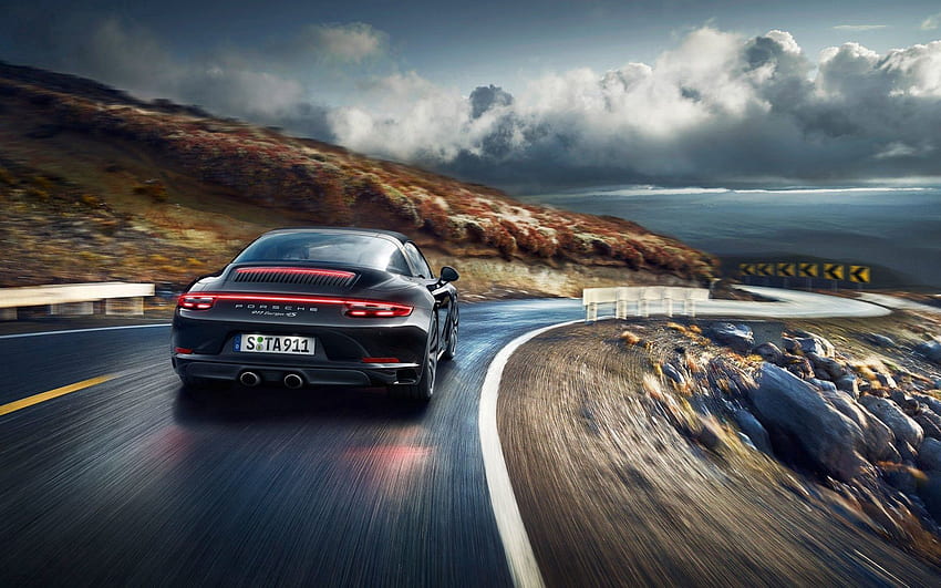 Porsche, Cars, Turn, Back View, Rear View, 911, Targa HD wallpaper
