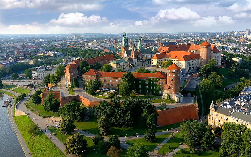 Замъкът Вавел, Краков, Полша, Краков, Вавел, замък, Полша HD тапет