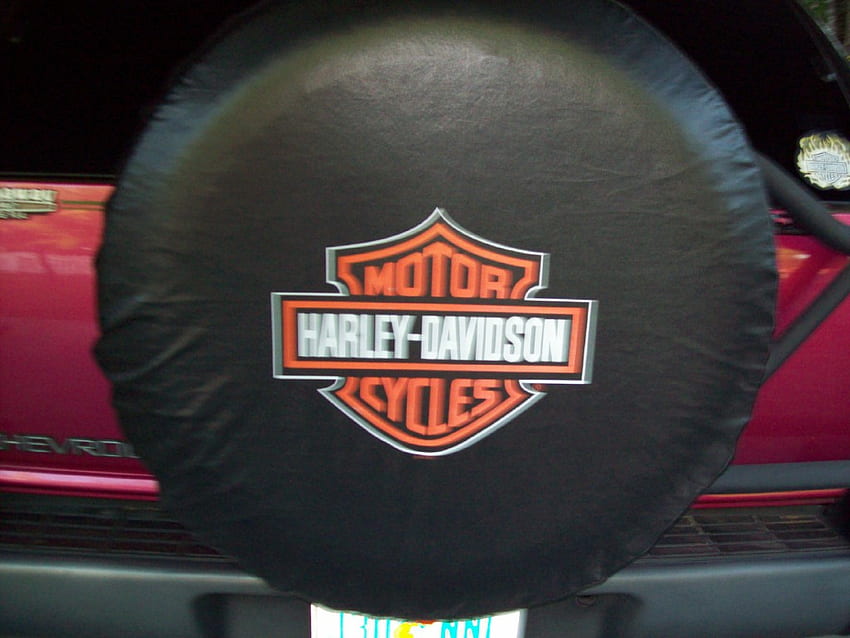 Harley, tire, chevy, blazer, cover HD wallpaper