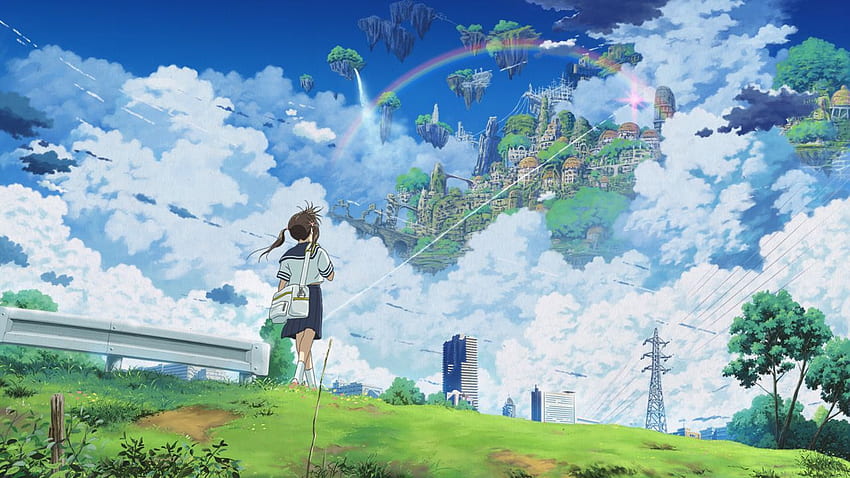 Isai Shizuka Anime Board, Anime Island HD wallpaper