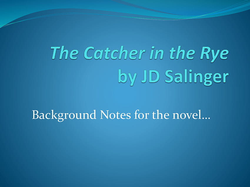 The Catcher in the Rye HD wallpaper