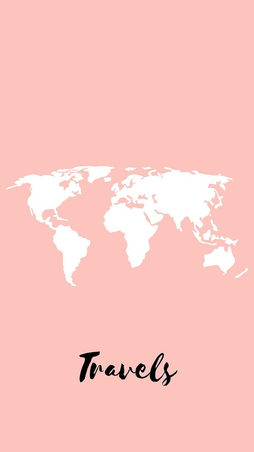 Pink Map, World Map Aesthetic HD phone wallpaper