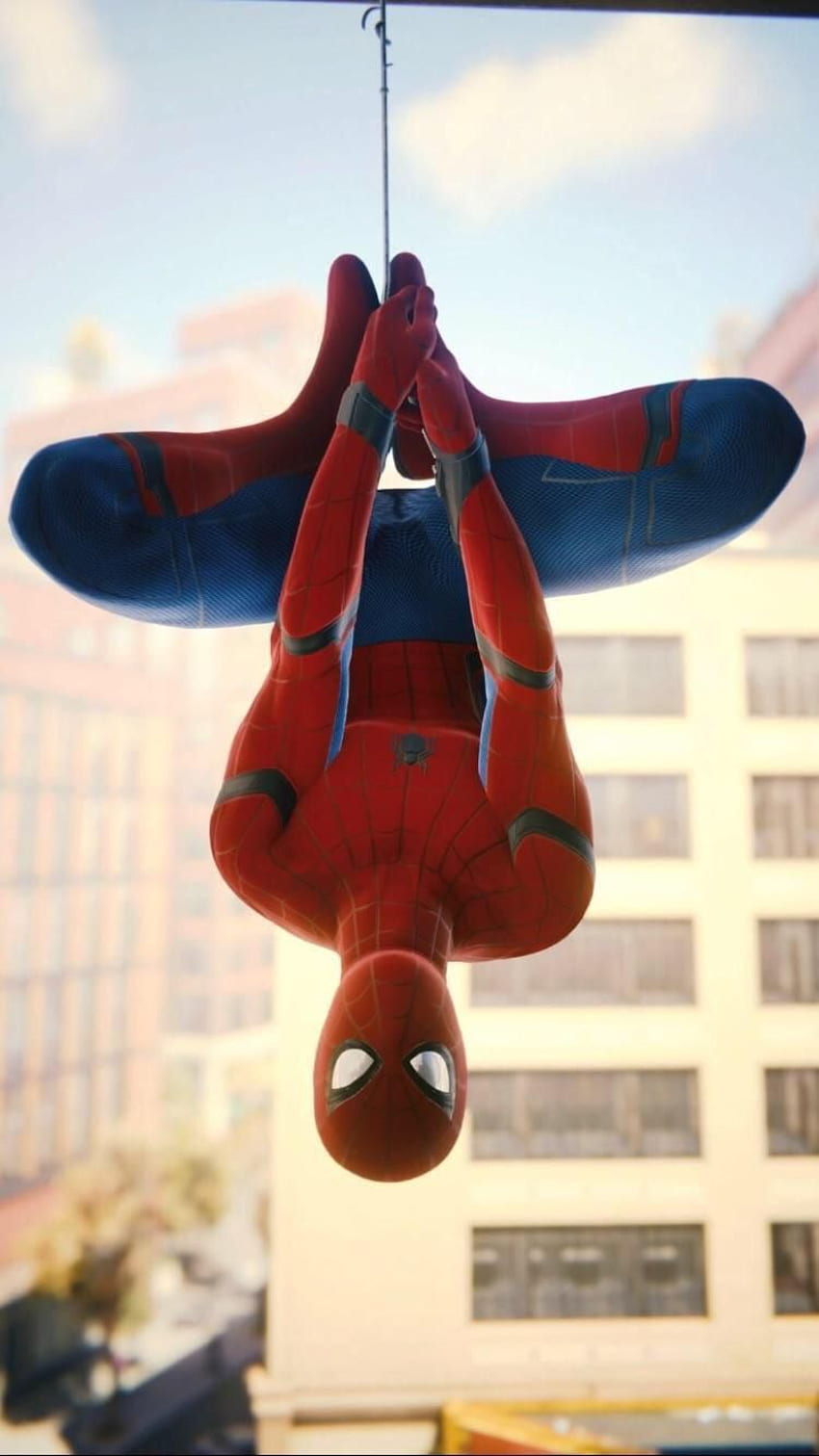 Spider-Man appeso a testa in giù. Arte di Marvel Spiderman, Marvel Spiderman, Marvel Comics, Spiderman sottosopra Sfondo del telefono HD