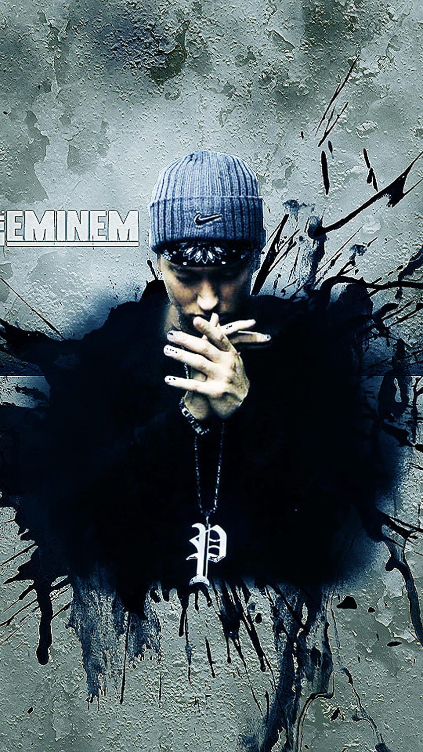 Eminem iPhone, okładka albumu, projekt graficzny, sztuka, plakat, ilustracja, chłodny, czcionka, Sztuka uliczna, Dzieła wizualne, graficznie Tapeta na telefon HD