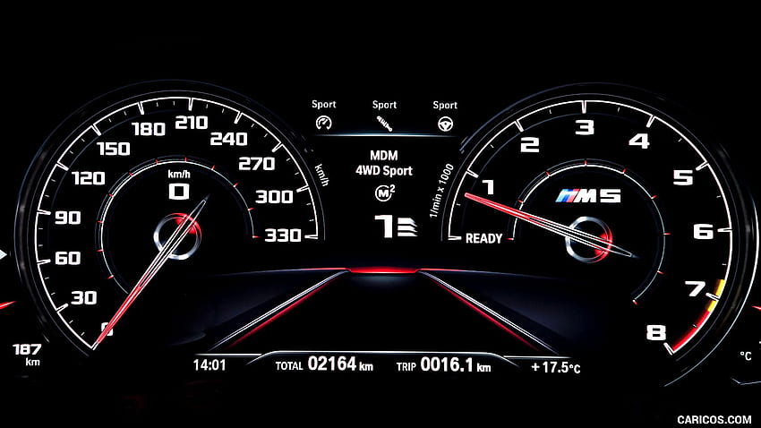 BMW M5 - 디지털 계기판, BMW 속도계 HD 월페이퍼