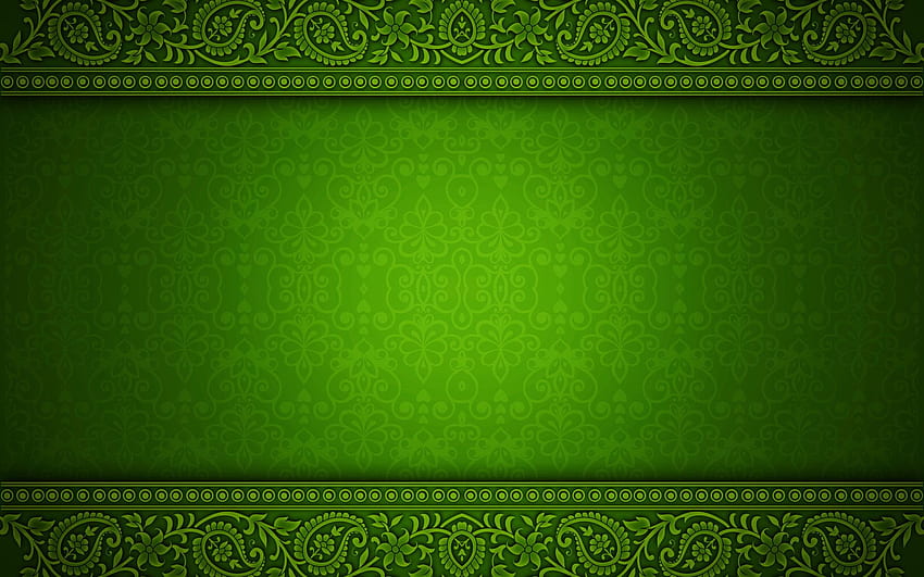 green floral pattern, green vintage background, floral patterns, vintage background, green retro background, floral vintage pattern, green floral background for with resolution . High Quality HD wallpaper