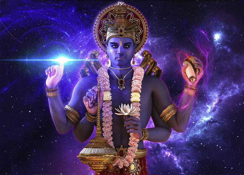 Lord Krishna con Sudarshan Chakra - , Krishna Universe Sfondo HD