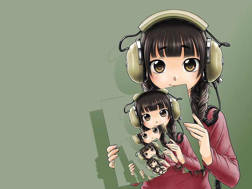 Gadis, Anime, Headphone, , grafik Wallpaper HD