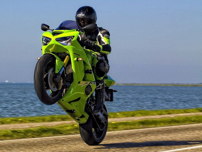 Stunt Bike, мотоциклет Wheelie HD тапет