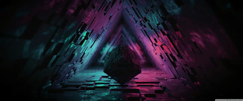 Abstract 3D Triangle Tunnel Ultra Background for : & UltraWide & Laptop : Multi Display, Dual & Triple Monitor : Tablet : Smartphone, 3440X1440 Abstract HD wallpaper