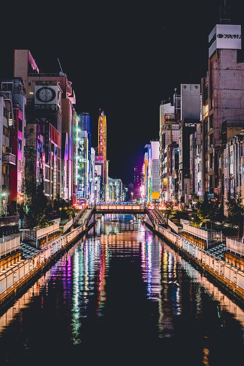 Дотонбори, Осака, Япония. HD тапет за телефон