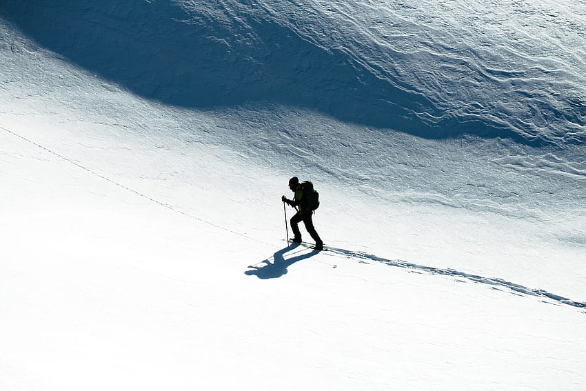 Sports, Winter, Snow, Skier, Climb HD wallpaper